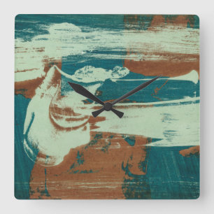 Two Up North Square Wall Clock