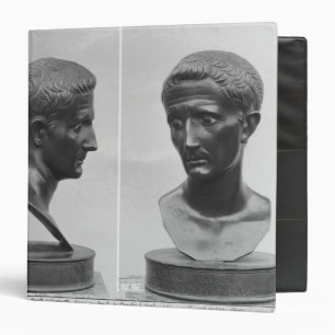Two views of a bust of Emperor Augustus Binder