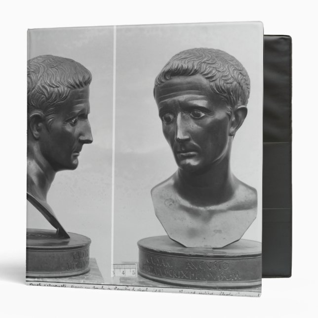 Two views of a bust of Emperor Augustus Binder (Front/Inside)