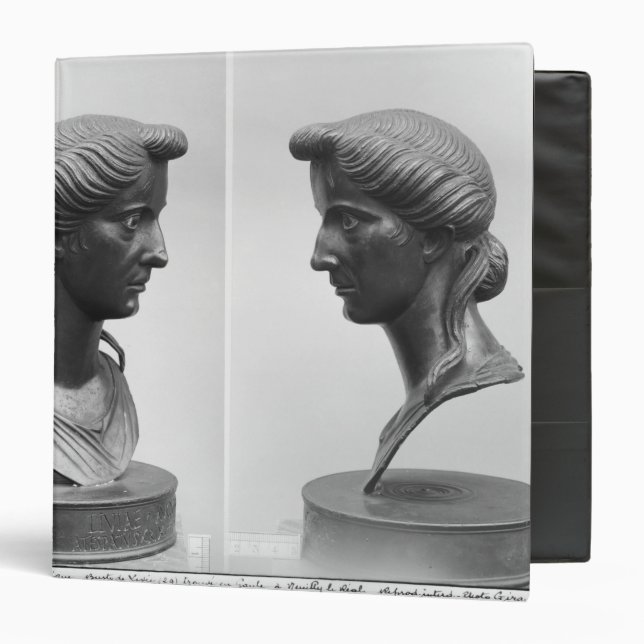Two views of a bust of Livia Binder (Front/Inside)