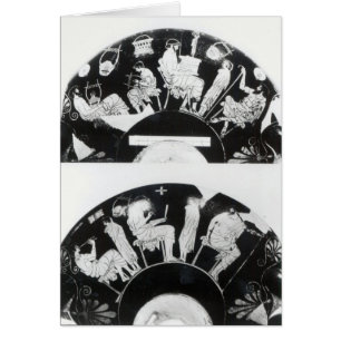Two views of an attic red-figure cup
