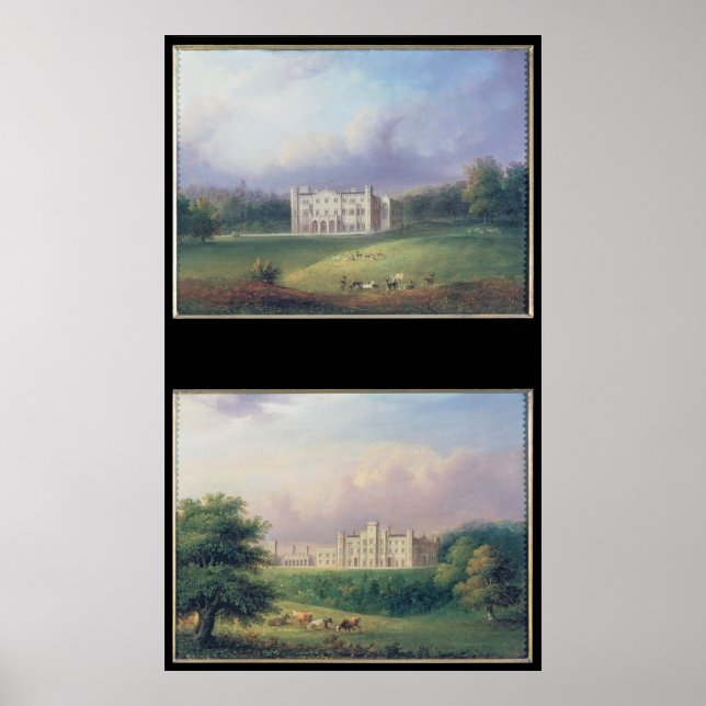 Two Views of Apley Priory Poster (Front)