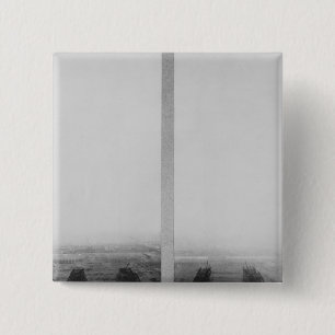 Two views of the construction of the Eiffel 2 Inch Square Button