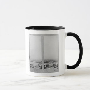 Two views of the construction of the Eiffel 2 Mug