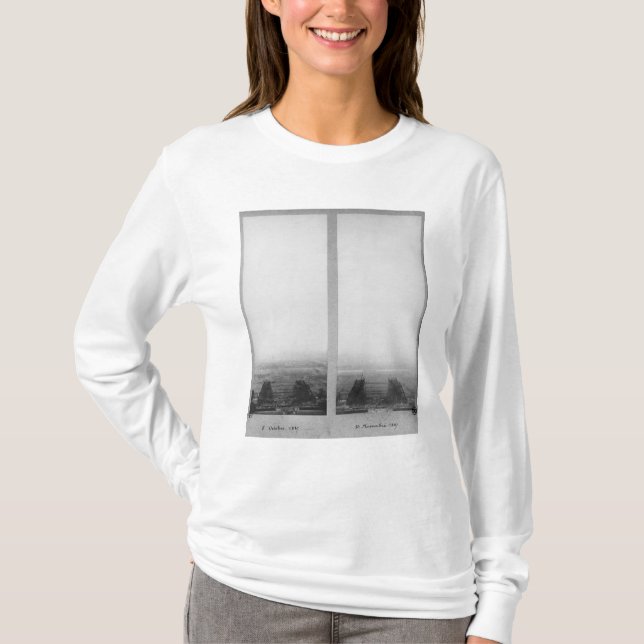 Two views of the construction of the Eiffel T-Shirt (Front)