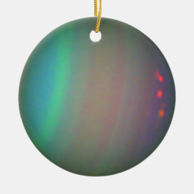 Two Views Of The Planet Uranus Ornaments (Front)