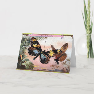 Two Vintage Butterflies Card