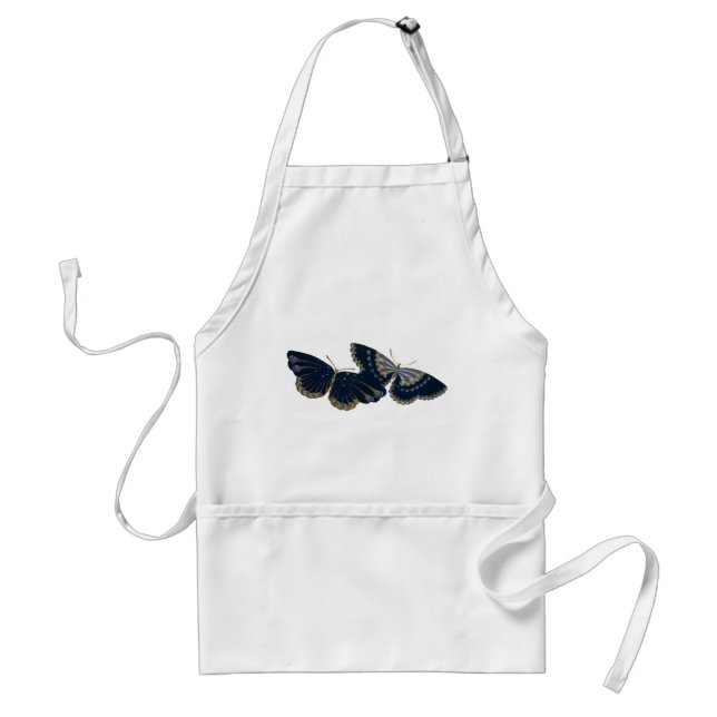 Two Vintage Butterflies Standard Apron (Front)