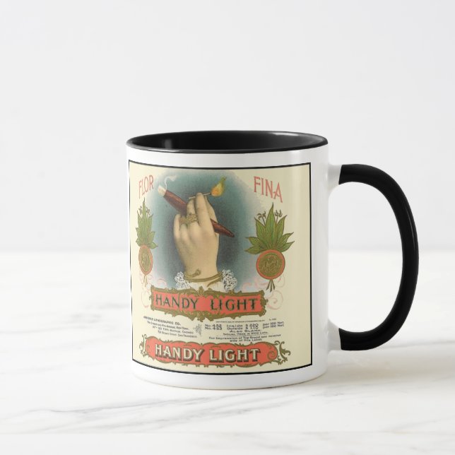 Two Vintage Cigar Labels Side by Side Mug (Right)