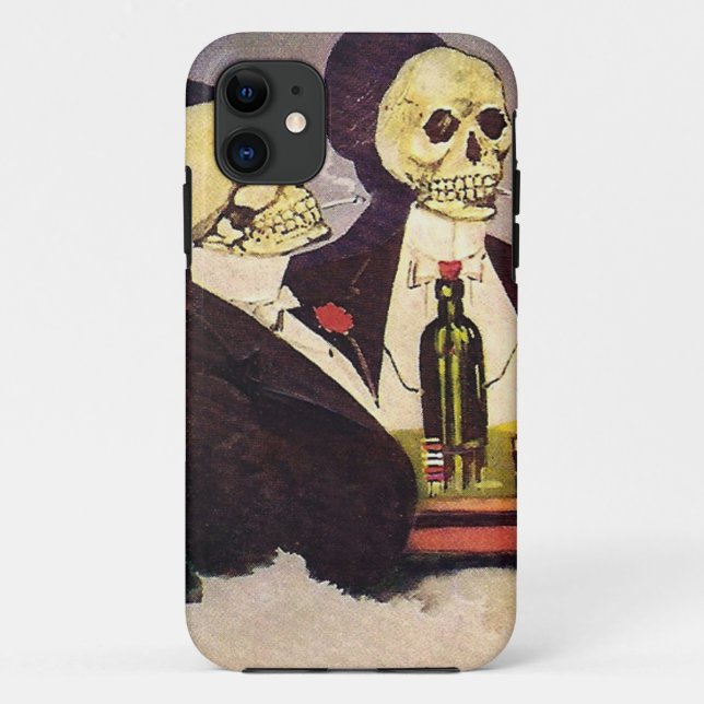 Two Vintage Skeletons Case-Mate iPhone Case (Back)