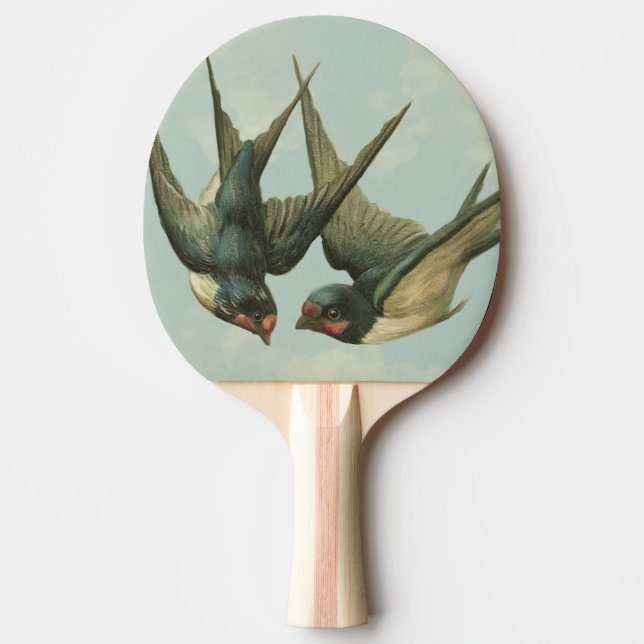 Two Vintage Swallows Ping Pong Paddle (Front)