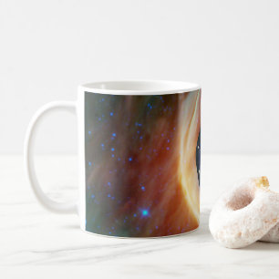 Two Voyager Spacecraft Exploring Turbulent Space. Coffee Mug