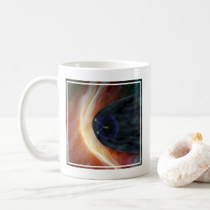 Two Voyager Spacecraft Exploring Turbulent Space. Coffee Mug