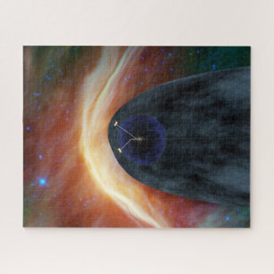 Two Voyager Spacecraft Exploring Turbulent Space. Jigsaw Puzzle