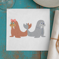 Two Walruses Napkins