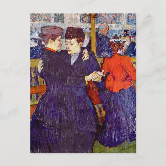 Two Waltzers by Toulouse-Lautrec Postcard (Front)