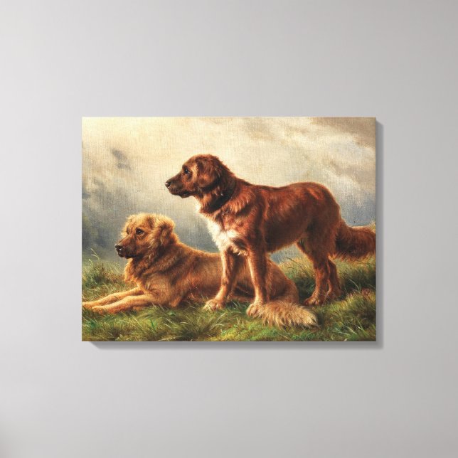 Two Watchful Dogs Canvas Print (Front)