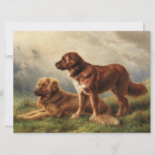 Two Watchful Dogs Card