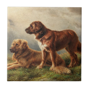 Two Watchful Dogs Tile