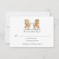 Two Watercolor Adirondack Chairs RSVP