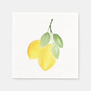 Two Watercolor Lemons Napkin