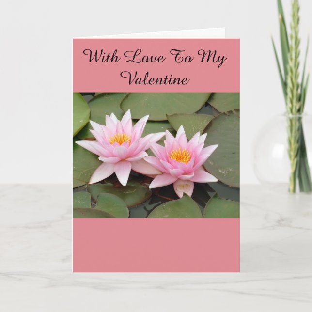Two Waterlilies Valentine card (Front)