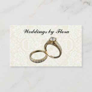 Two Wedding Rings Wedding Planner Business Card