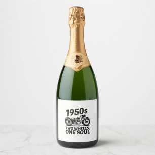 Two-Wheel, One-Soul Motorcycle Sparkling Wine Label