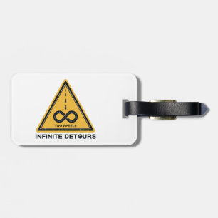 Two Wheels Infinite Detours Cycling Luggage Tag