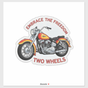 Two Wheels Motorcycle Sticker Art