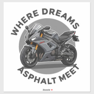 Two Wheels Motorcycle Sticker Art
