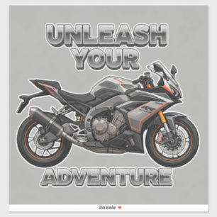 Two Wheels Motorcycle Sticker Art