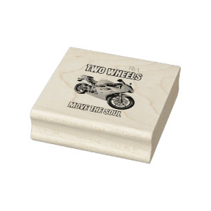 Two Wheels Move the Soul Motorcycle Shirt   Biker  Rubber Stamp