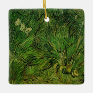 Two White Butterflies by Vincent van Gogh Ceramic Ornament
