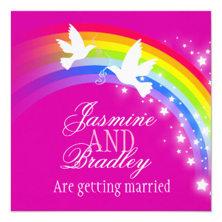 Rainbow Wedding Invitations Templates 6