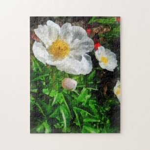 Two White Poppies Jigsaw Puzzle