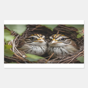 Two white throated nestlings sticker