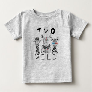 Two Wild   2nd Birthday T Shirt