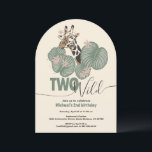 Two Wild Arch Giraffe Animal 2nd Birthday Party Invitation<br><div class="desc">Get ready to celebrate your little one's special day with our Two Wild Arch Giraffe Animal 2nd Birthday Party Invitation! This adorable invite features earthy colors and a charming giraffe design that perfectly captures the spirit of adventure and fun. Easy to customize, this invitation will have your guests excited to...</div>