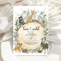 Two Wild Australian Animals Greenery 2nd Birthday