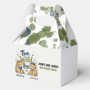 Two Wild Boys Birthday Bash Favour Favor Box