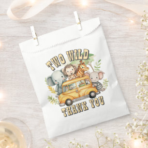 Two Wild boys birthday safari animals  Favour Bag