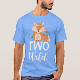 Two Wild Cute 2nd Birthday Girl Fo Bday 2 Year Old T-Shirt