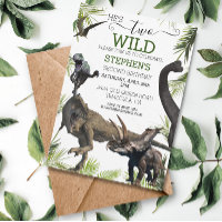 Two Wild Dinosaur Tyrannosaurus Raptor Birthday