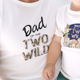 Two Wild, Jungle Safari 2nd birthday dad's T-Shirt
