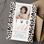 Two Wild Leopard Spot Photo Kids 2nd Birthday<br><div class="desc">Celebrate with this Two Wild Leopard Spot Photo Kids 2nd Birthday design. You can customize this further by clicking on the "PERSONALIZE" button. Matching Items in our shop for a complete party theme. Placeholder image provided by Pexels and is NOT for sale replace it with your own photos. The cover...</div>