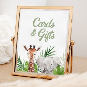 Two Wild Safari Animals Cards and Gifts Poster