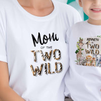 Two wild, Safari Themed 2nd birthday Mom's T-shirt