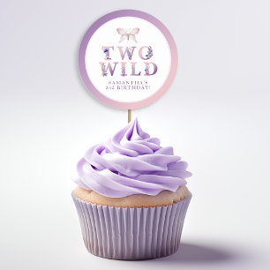 Two Wild Second Birthday Floral Party Sticker