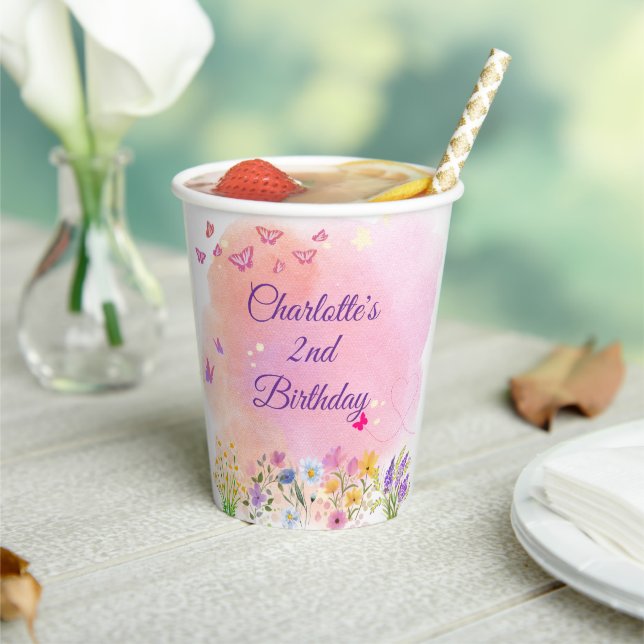 "Two Wild" Second Birthday Party Cups with Name (Insitu)
